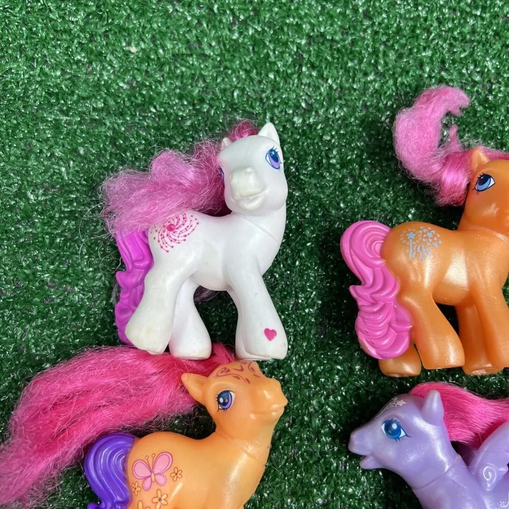 Lot Of 8 2005 My Little Pony McDonald's Toys‎ Soft Hair Plastic Tails